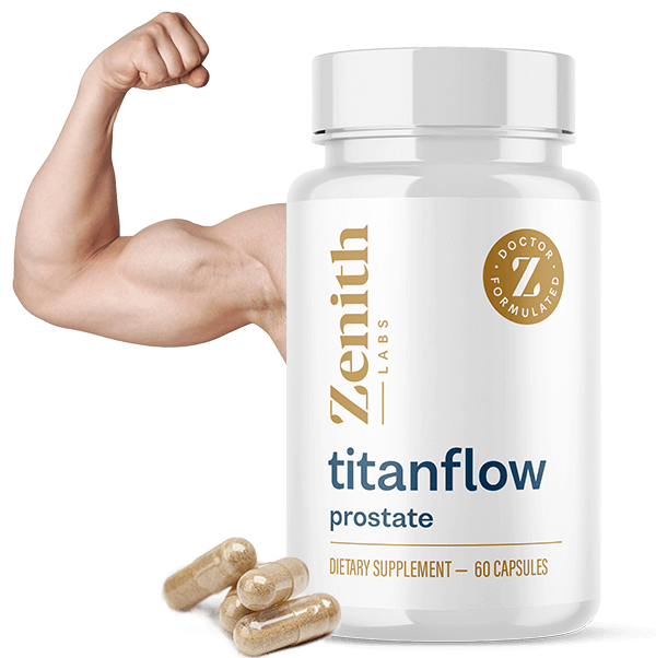 TitanFlow supplement bottle, illustrating how to buy