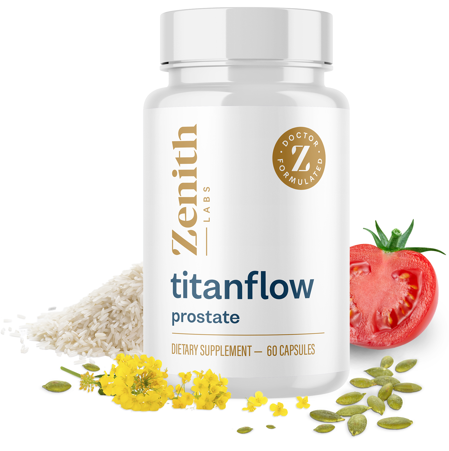 TitanFlow prostate health supplement bottle for urinary support