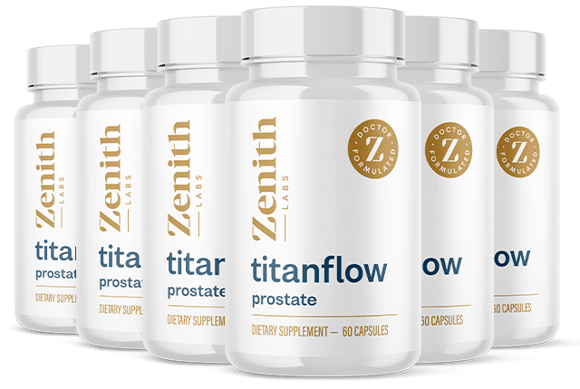 TitanFlow supplement bottles with discounted pricing offers